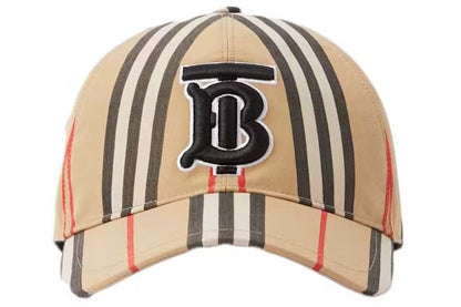 b vintage check cotton baseball cap