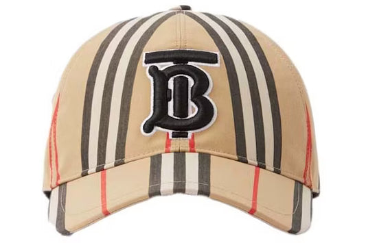 b vintage check cotton baseball cap