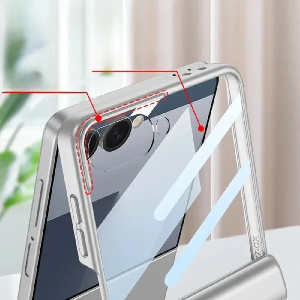 Magnetic Hinge Protection Case with Screen Protector