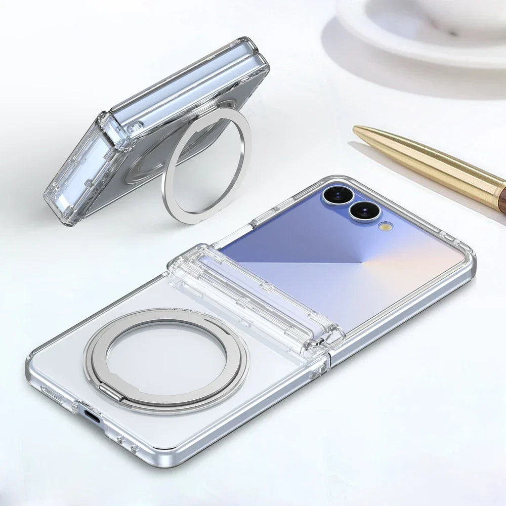 Clear Magnetic Ring Kickstand Case