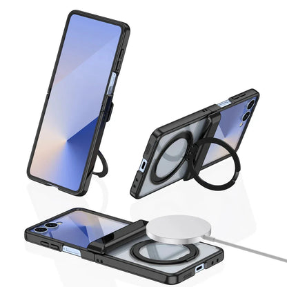 Clear Magnetic Ring Kickstand Case