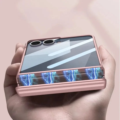 Magnetic Hinge Protection Case with Screen Protector