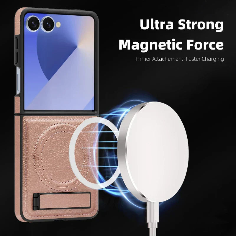 Leather Magnetic Stand Case