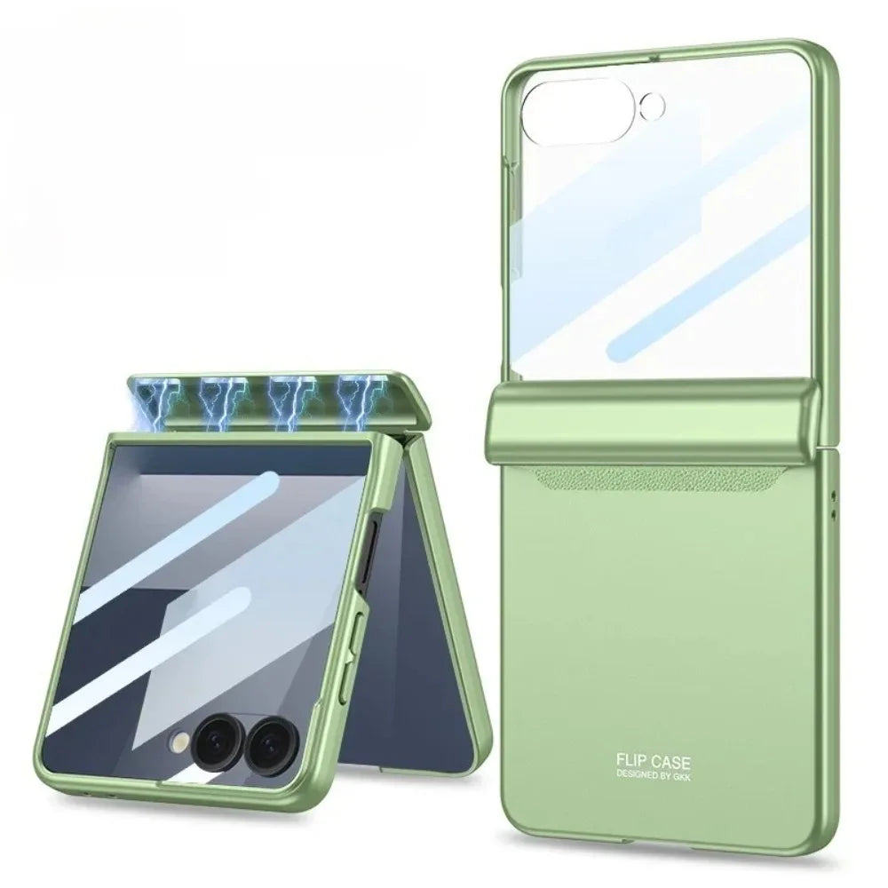 Magnetic Hinge Protection Case with Screen Protector