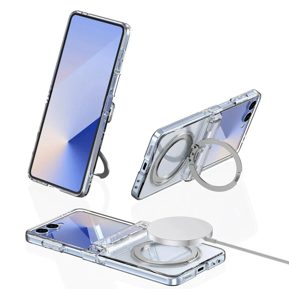 Clear Magnetic Ring Kickstand Case