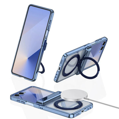 Clear Magnetic Ring Kickstand Case