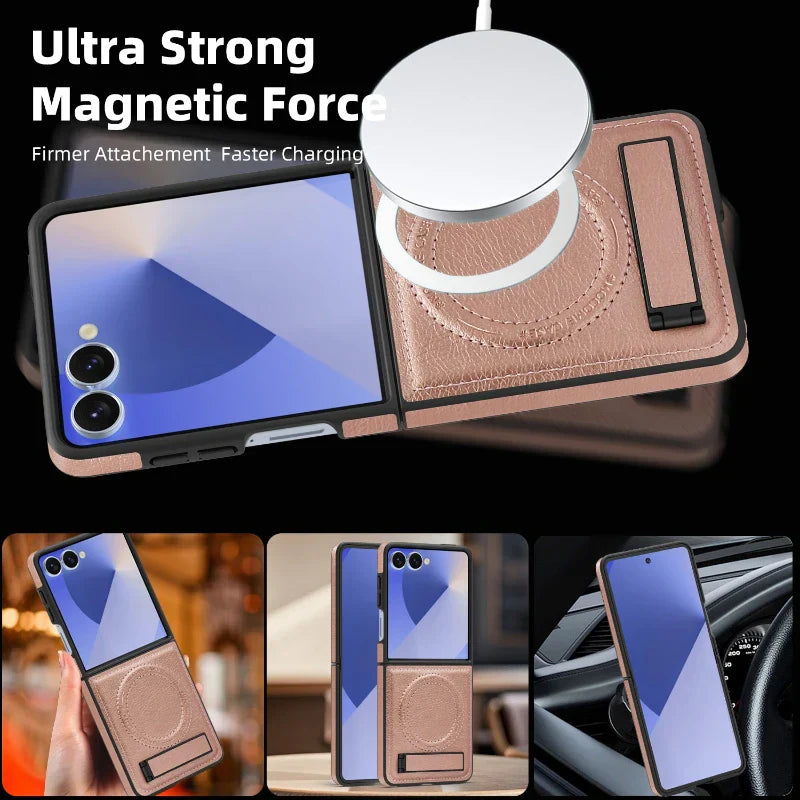 Leather Magnetic Stand Case