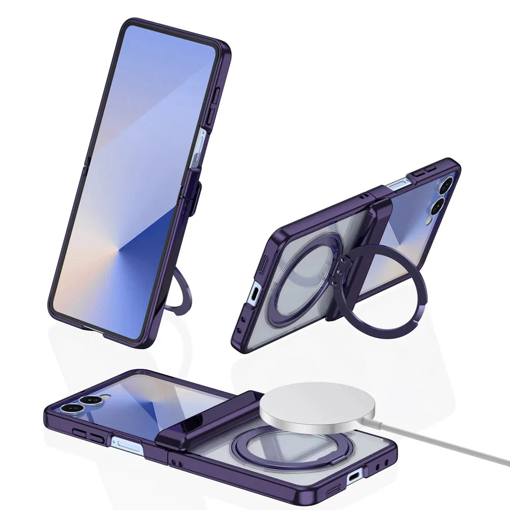 Clear Magnetic Ring Kickstand Case