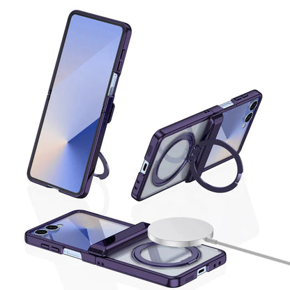Clear Magnetic Ring Kickstand Case