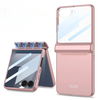Magnetic Hinge Protection Case with Screen Protector