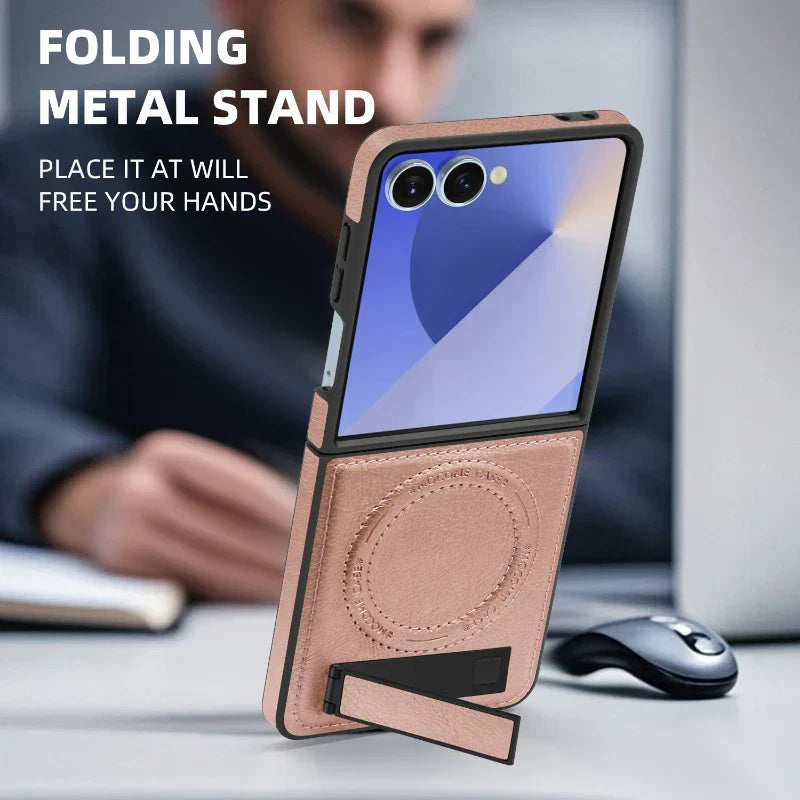 Leather Magnetic Stand Case