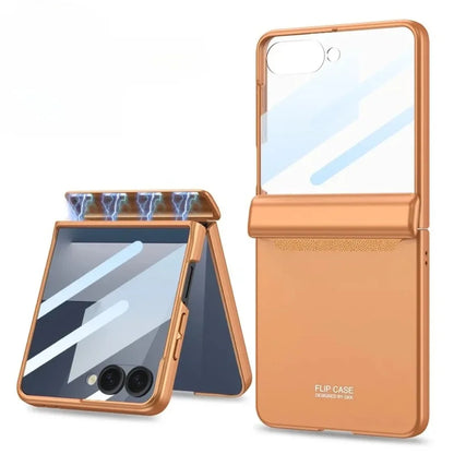 Magnetic Hinge Protection Case with Screen Protector