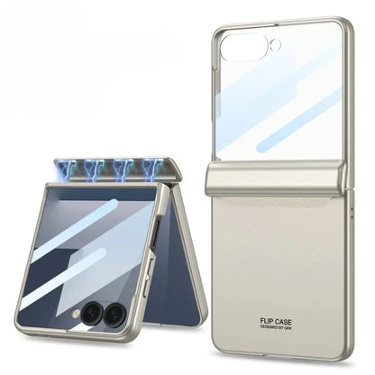 Magnetic Hinge Protection Case with Screen Protector
