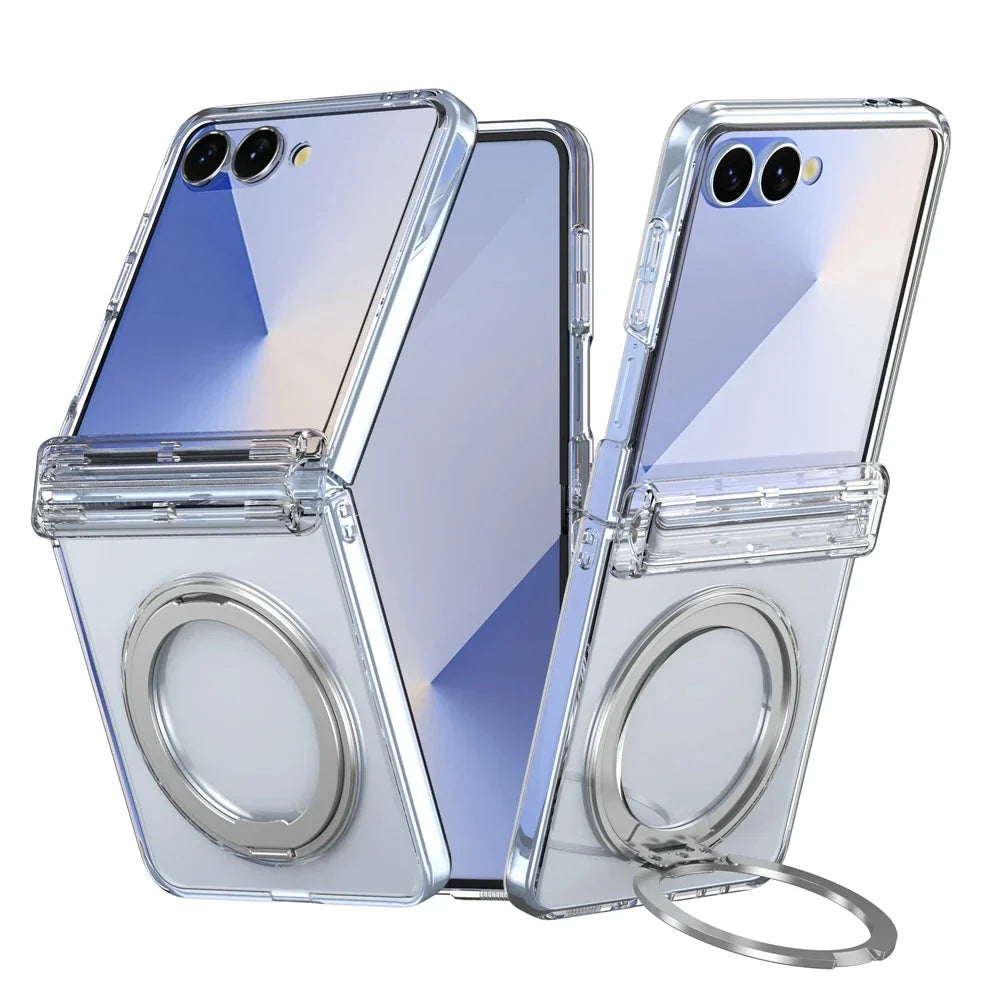 Clear Magnetic Ring Kickstand Case