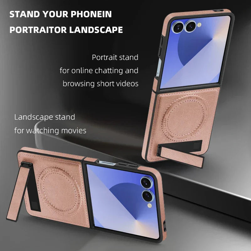 Leather Magnetic Stand Case