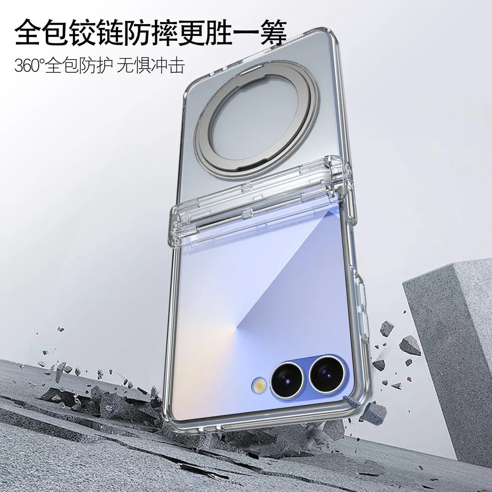 Clear Magnetic Ring Kickstand Case